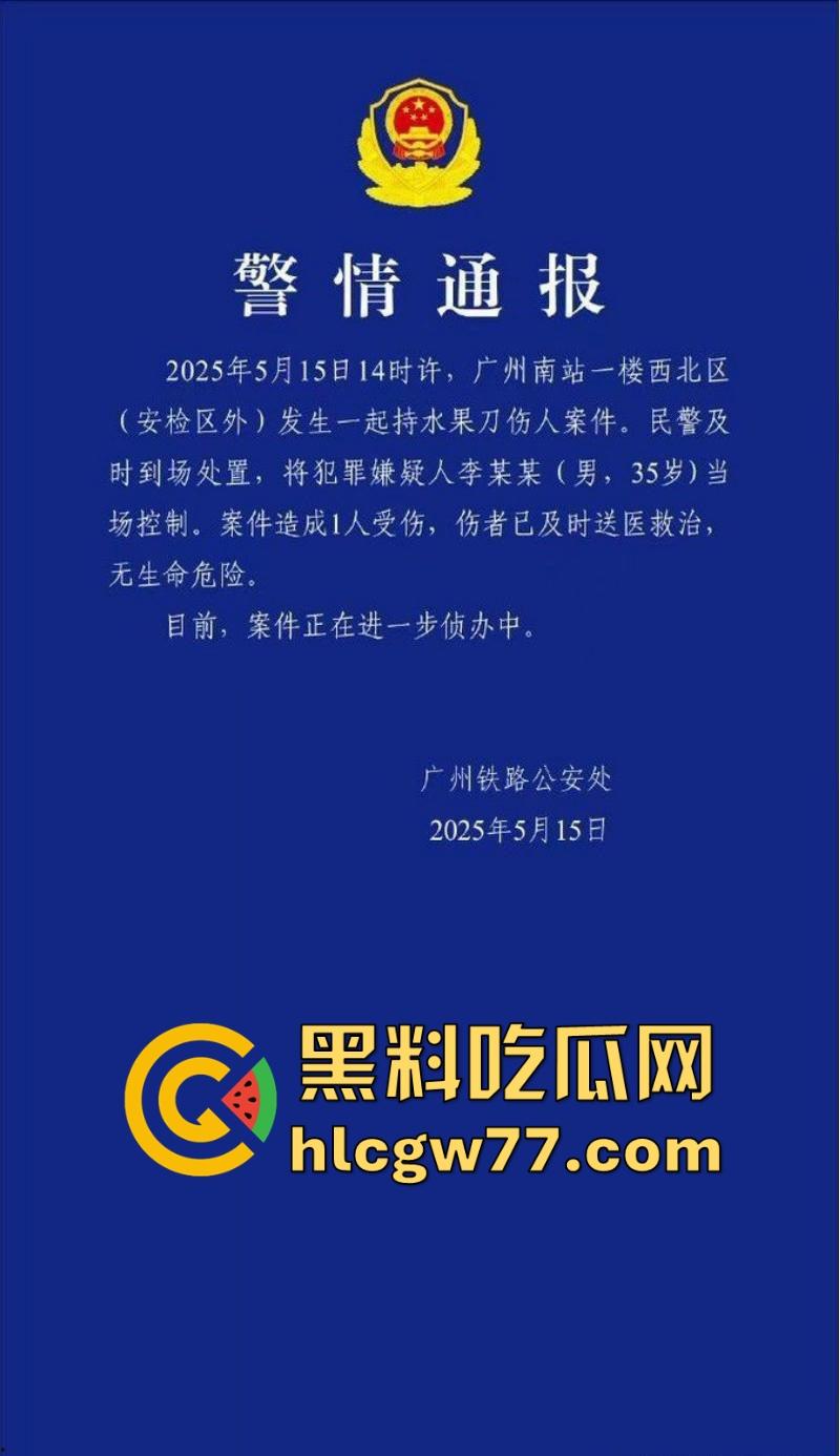 广州南站 一男子手持水果刀当众捅人 随后被乘警与多名乘客齐力制服 现场多视角视频曝光！