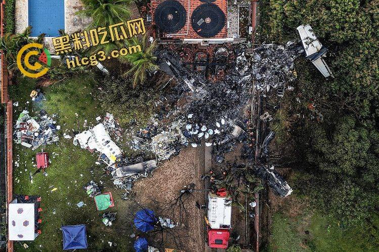 坠机空难事件！巴西一架客机坠毁圣保罗 空中盘旋撞击地面 机上62人全部死亡！-7