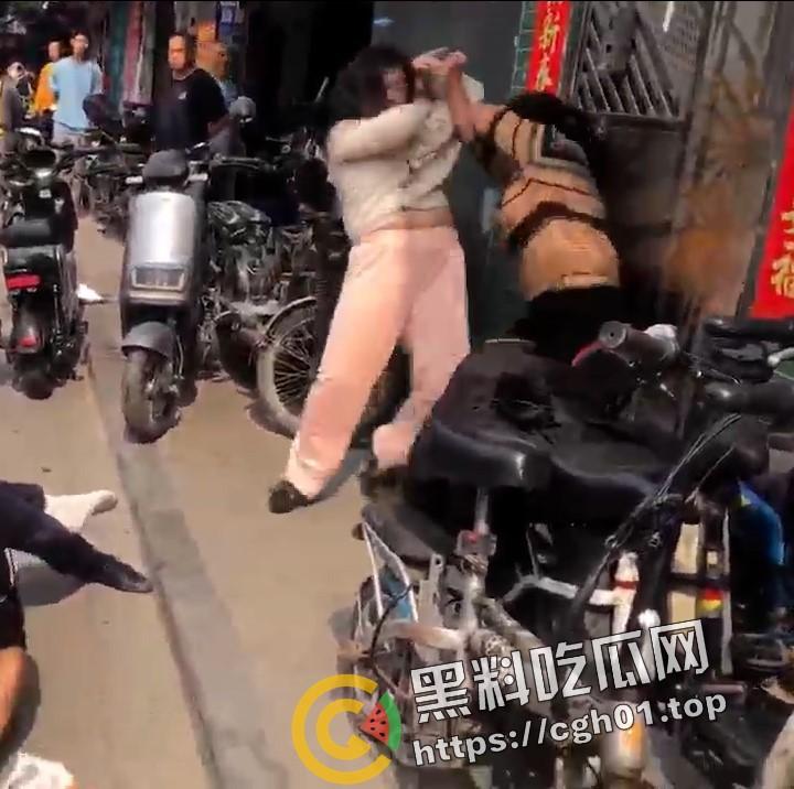 广东番禺 公公出轨儿媳 一家人街上大打出手 场面混乱  民警来了也束手无策-5