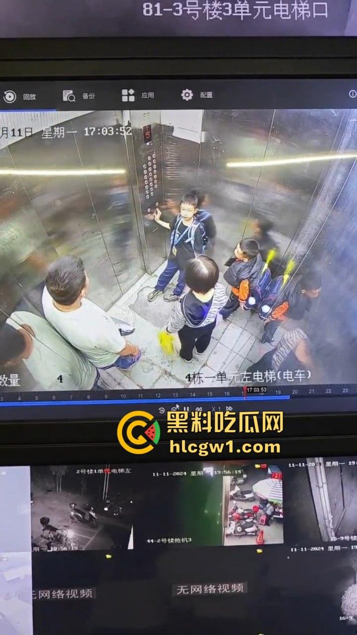 广西梧州平浪小区两个小屁孩半年电梯里撒尿，有娘生没娘教，家里是养牲口吗？-1