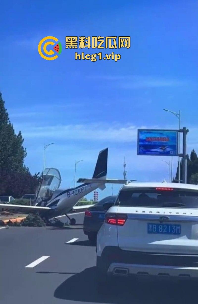 感谢大哥送来的飞机!辽宁大连一飞机失控掉落在公路上-6