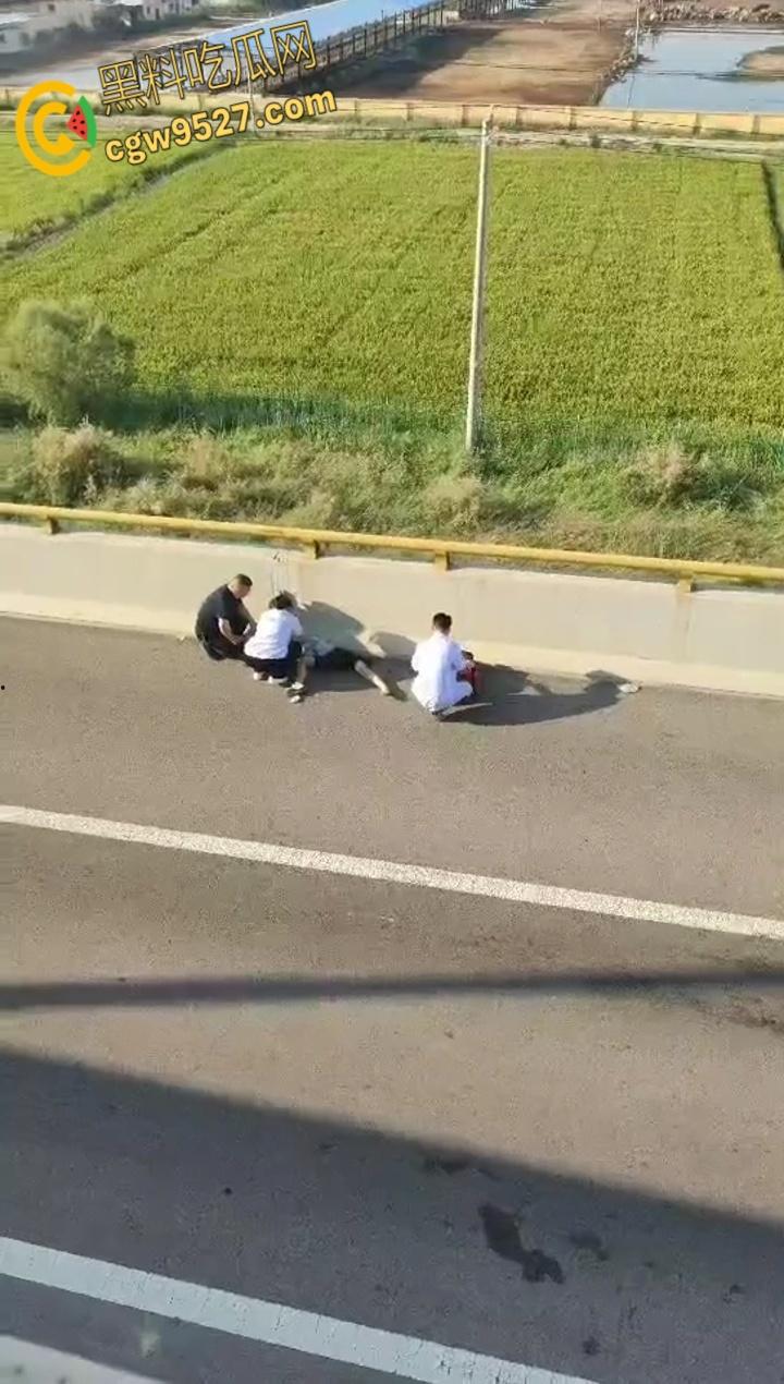 骑行作死实录,俩傻帽高架逆袭大货,人车飞天爆浆,司机溜号变逃逸,裤衩赔穿还敢骑?-8